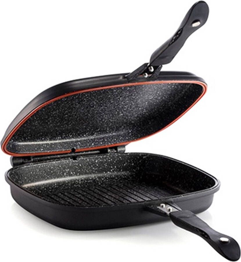 Cheffinger Dubbele Grillpan 32cm Grillen Bakpan