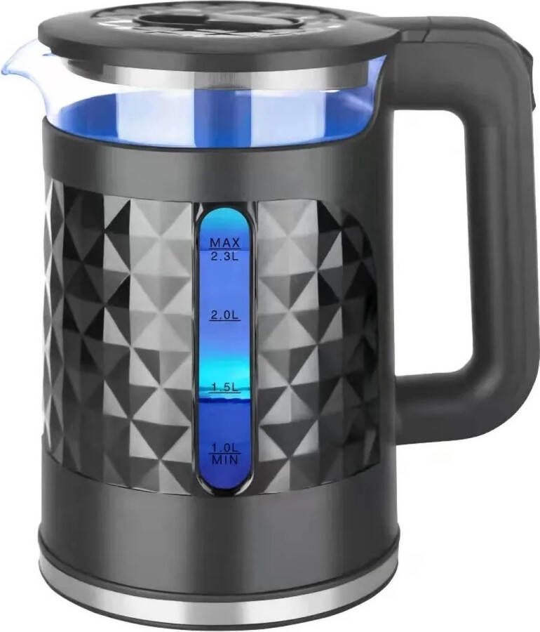 Cheffinger Elektrische Waterkoker 2.3L Zwart 1500W
