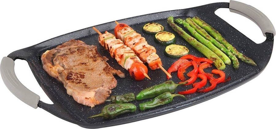 Cheffinger Grillplaat XXL 47cm Zwart Inductie