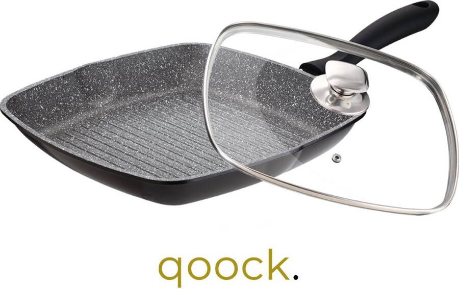 Cheffinger Imperial | Grillpan met deksel | 28cm | Marmer Coating.