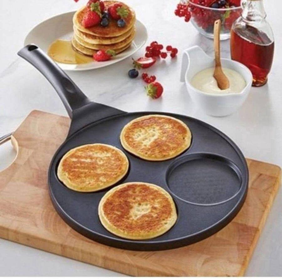 Cheffinger Pancake Pan 26cm 4 Kop Pannenkoekenpan Pancake Maker Inductie