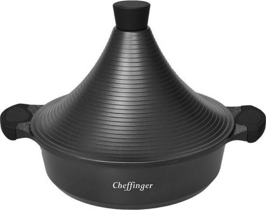 Cheffinger Tajine Ø 28 cm Aluminium Inductie Keramisch tajine inductie Zwart