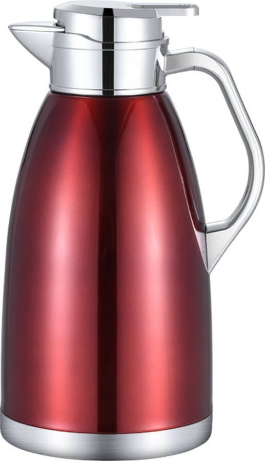 Cheffinger Thermoskan 2.3 Liter Rood RVS Inox Themosfles Isoleerkan