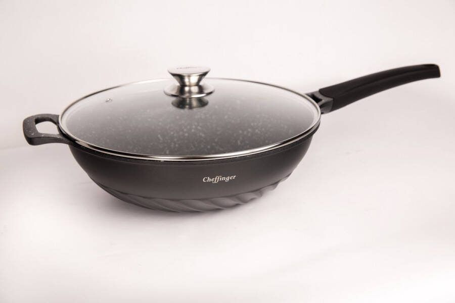 Cheffinger Wokpan XL met Deksel 32cm Inductie