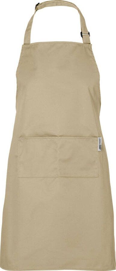 Chefs Fashion Unisex Keukenschort Beige schort 2 zakken Simpel verstelbaar in meerdere kleuren 71 x 82 cm