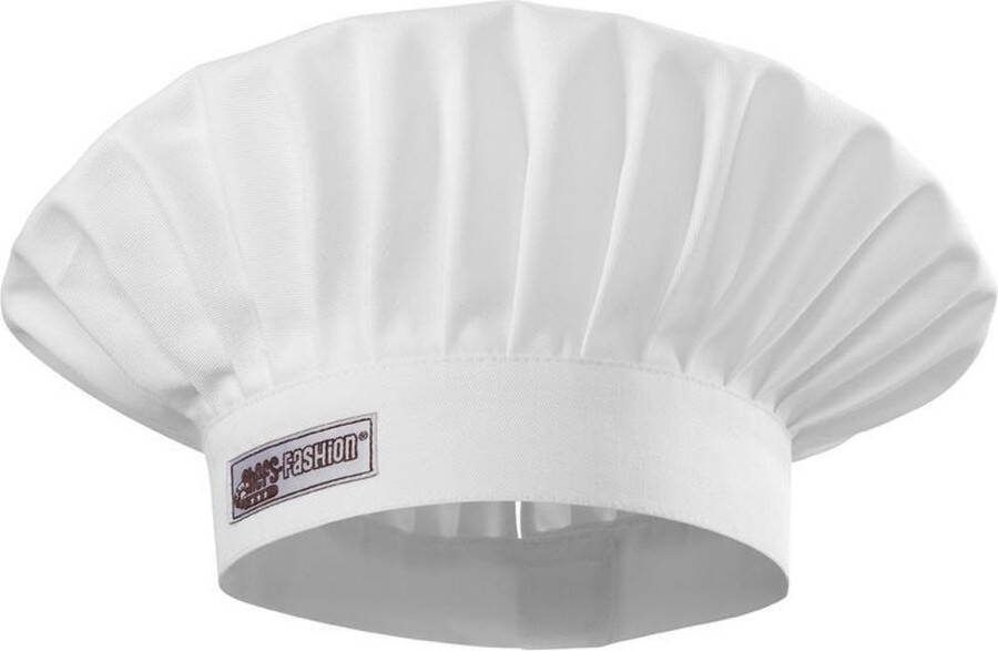 Chefs Fashion Witte Koksmuts Met klittenbandsluiting Past iedereen