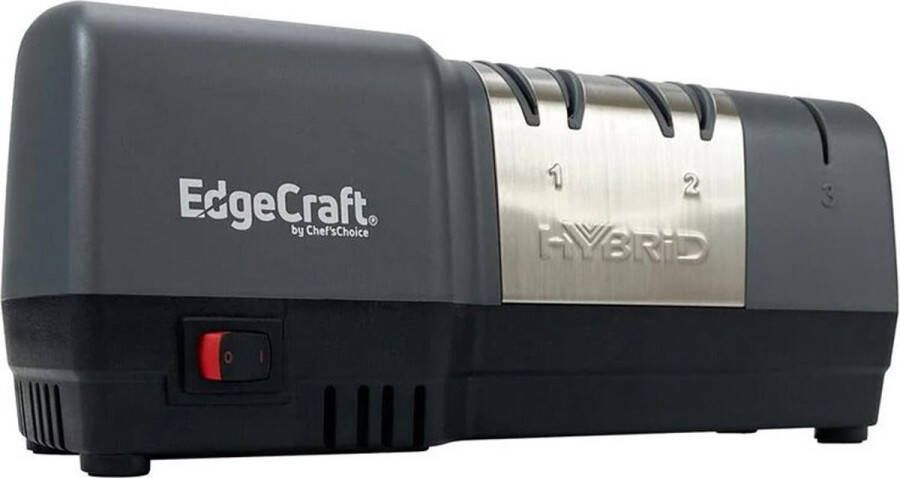 Chef'sChoice Edgecraft by Chef's Choice Hybrid E270 Messenslijpmachine Grijs 40 Watt Drie Slijpfases 100% diamanten Ook Voor Kartelmessen