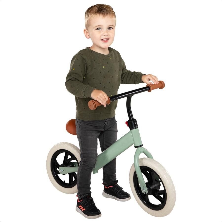 Cheqo Loopfiets voor Kinderen Loopauto Loopwagen Leeftijd 1-4 Jaar EVA-banden Belastbaar tot 40 kg Mat Groen