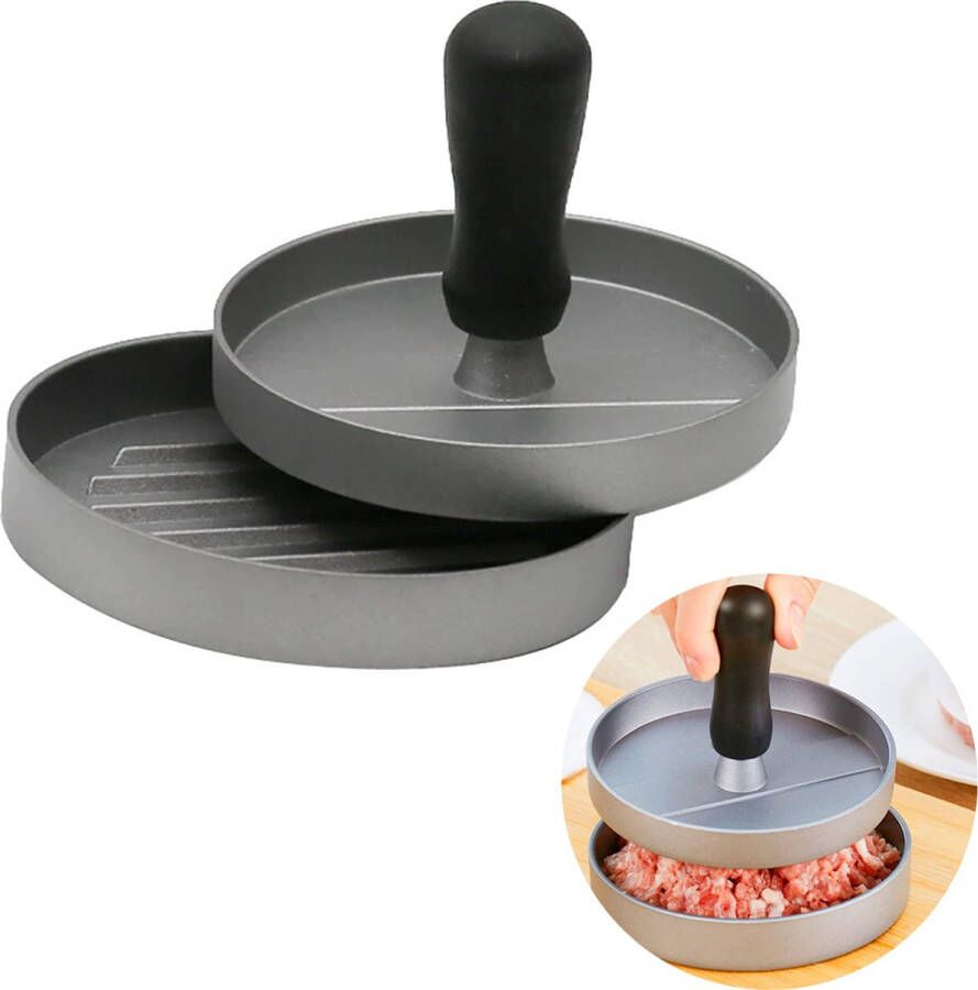 Cheqo Hamburgermaker Hamburgerpers Burger Press Aluminium met Anti-Aanbak 1cm