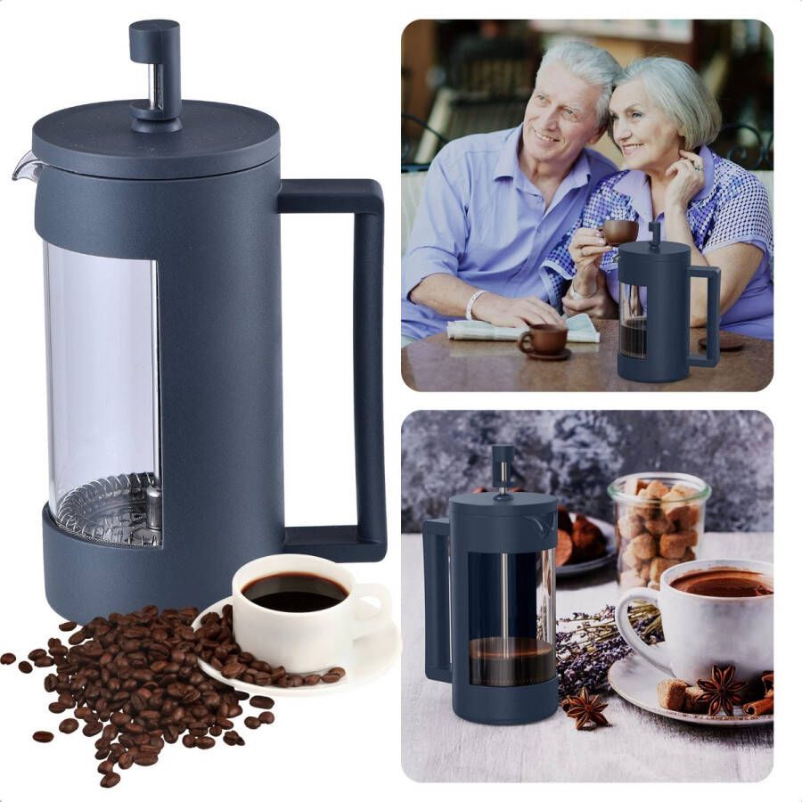 Cheqo Koffiemaker Cafetière 350ml Glas & RVS 250g Zet de Lekkerste Koffie Horeca Coffeemaker Lange Levensduur