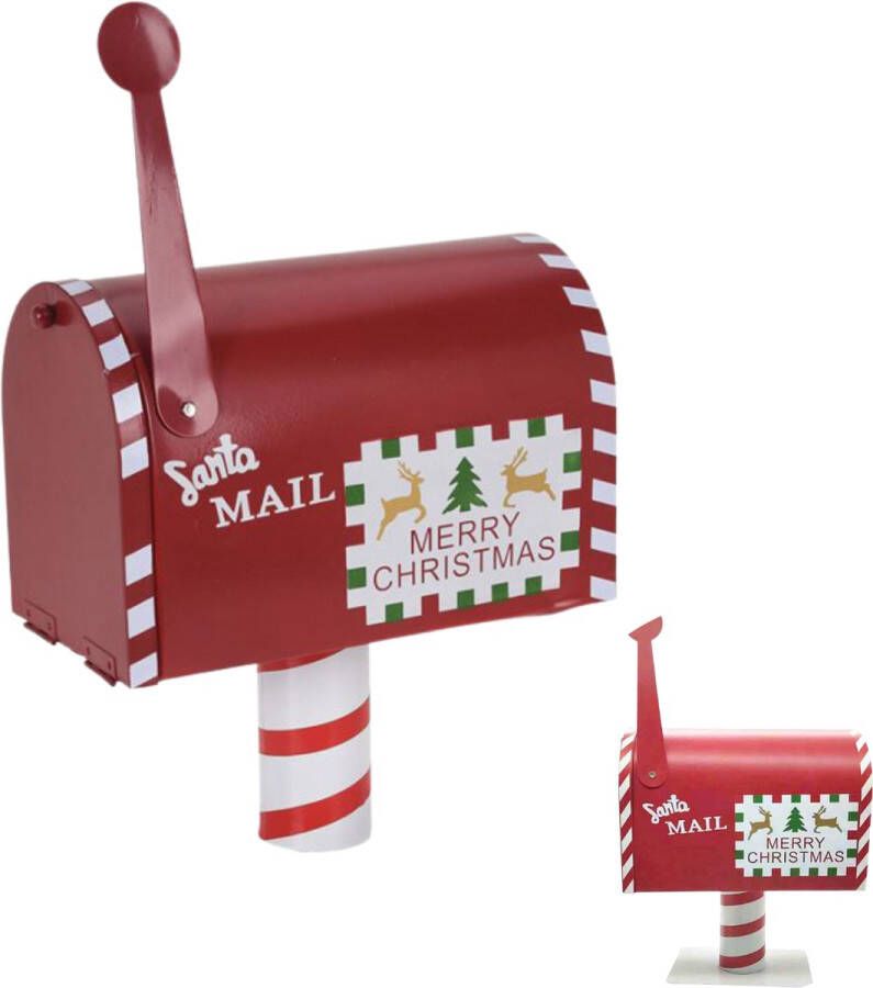 Cheqo Santa Mail Kerst Brievenbus Functioneel Kerstdecoratie Kerst Rood