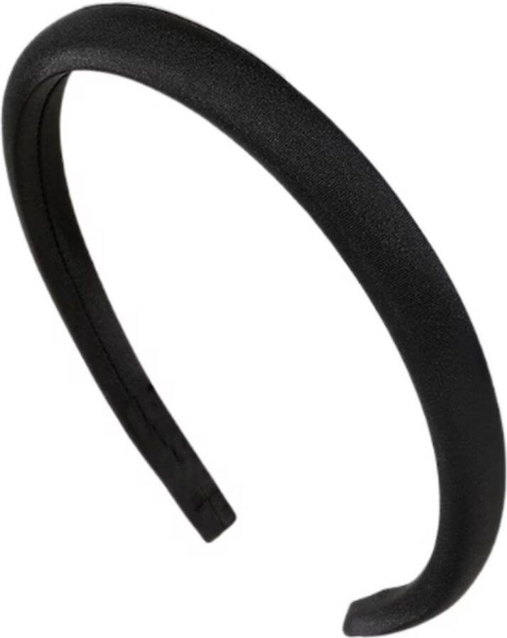 Cherrypie Diadeem Zwart Zacht Zwarte dames diadeem Haarband 1 5 cm breed