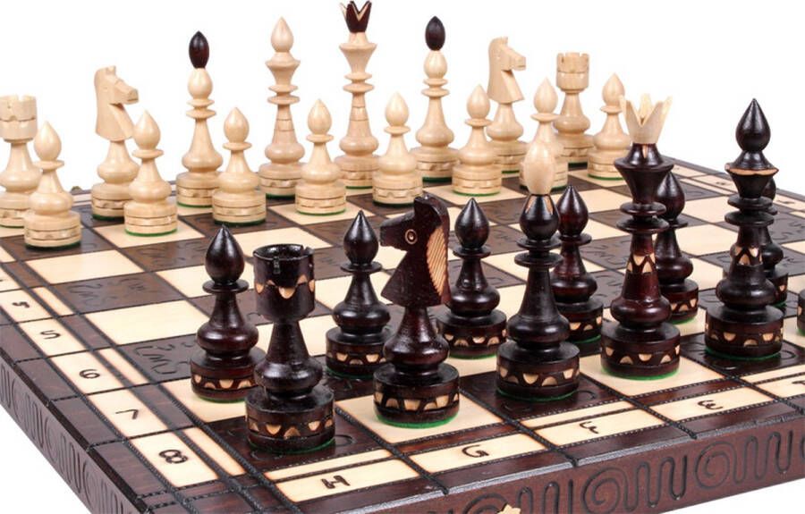 Chess the Game Handgemaakt GROOT houten schaakspel Mooie unieke details!