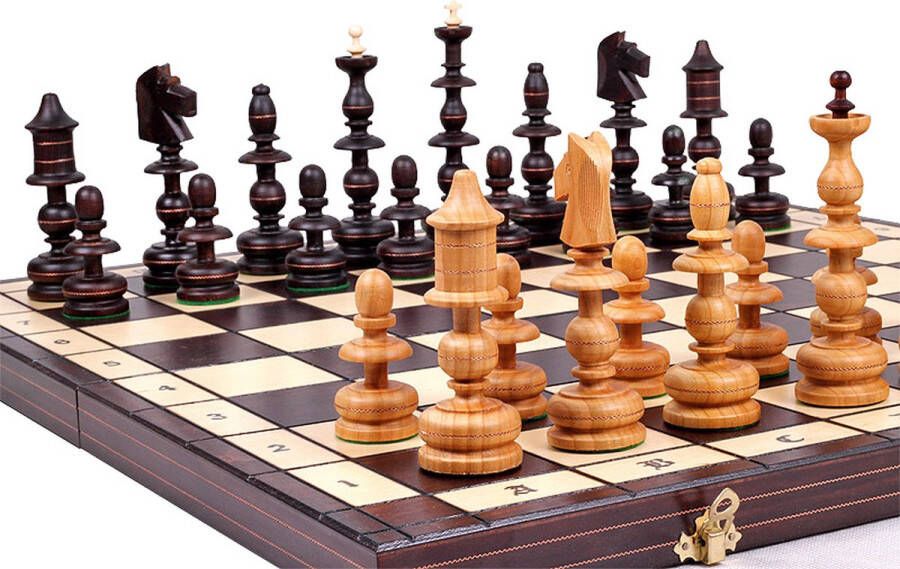 Chess the Game Schaakspel Hout Handgemaakt Groot Schaakbord incl. schaakstukken! Prachtig als display!!