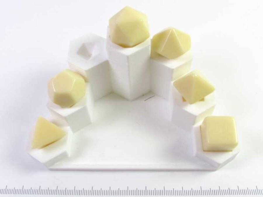 Chessex 6 piece blank polydice set Ivory