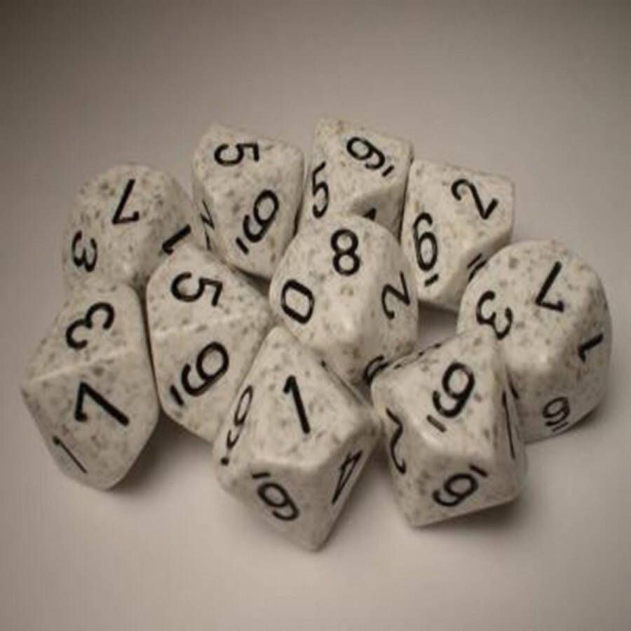 Chessex Arctic Camo Gespikkeld D10 Dobbelsteen Set (10 stuks)
