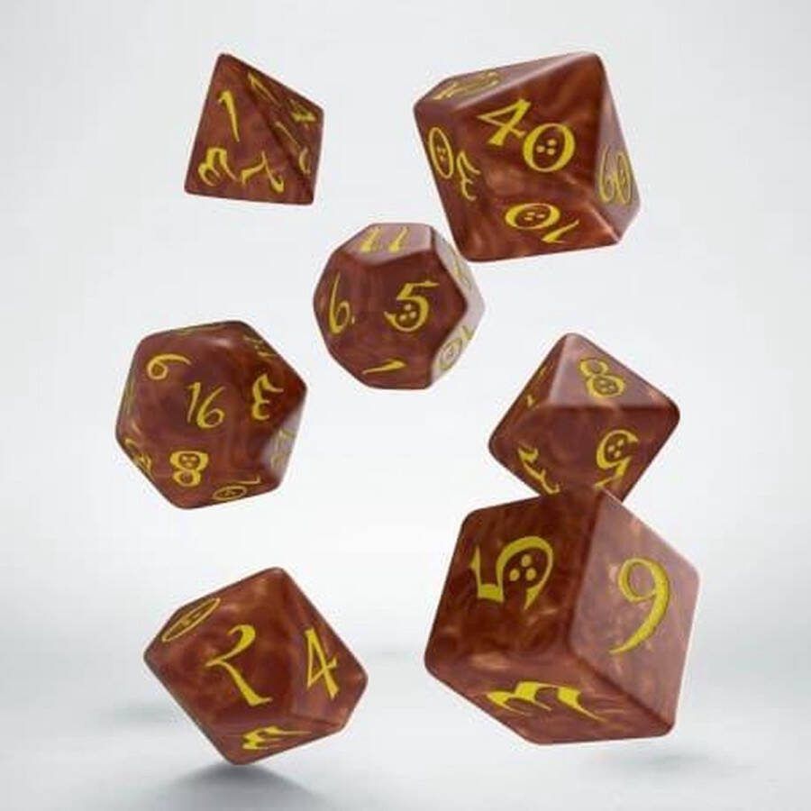 Q Workshop Classic RPG Dice Set caramel & yellow (7)