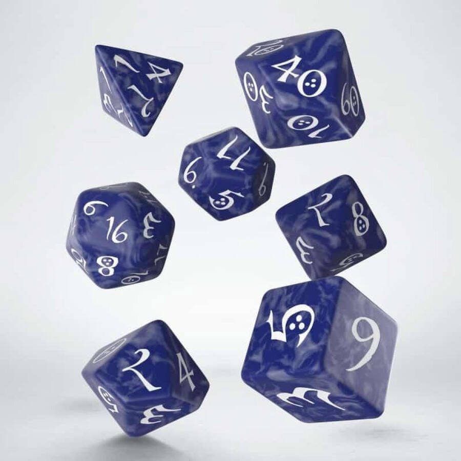Chessex Classic RPG Dice Set cobalt & white (7)
