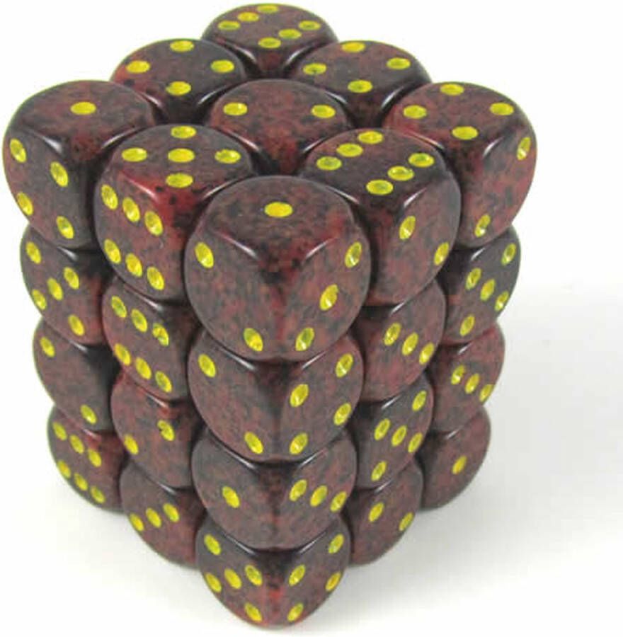 Chessex Mercury Gespikkelde D6 12mm Dobbelsteenset (36 stuks)