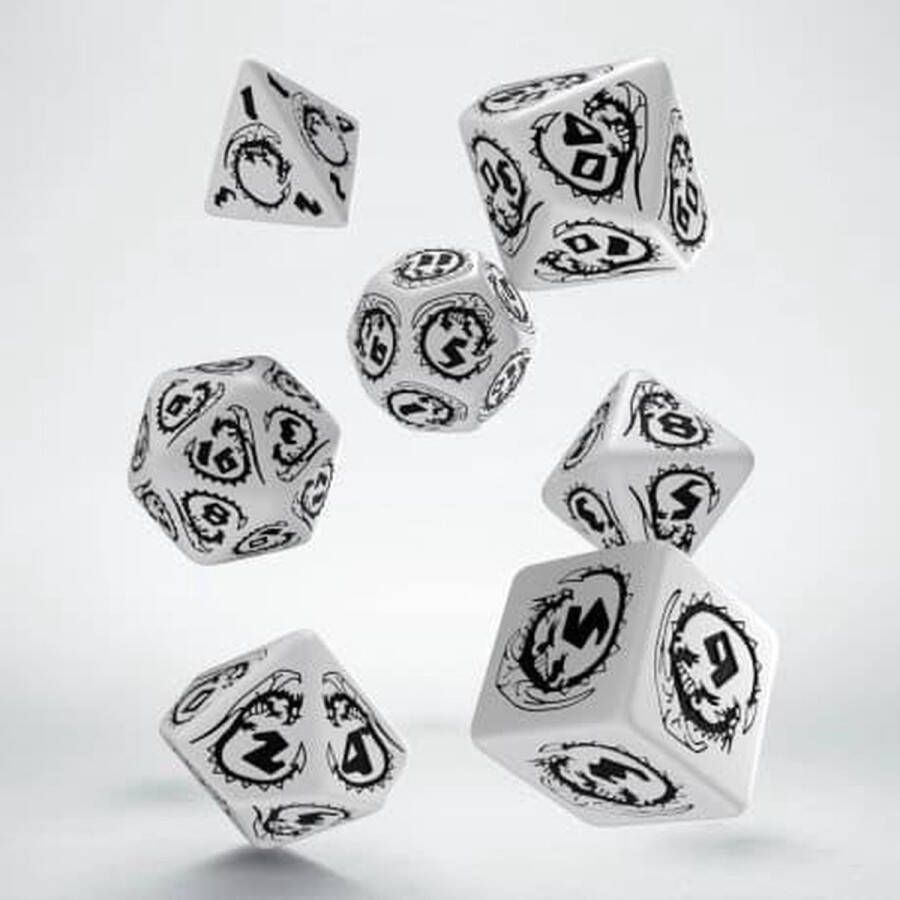 Chessex Polydice Set Q-Workshop Dragons White Black