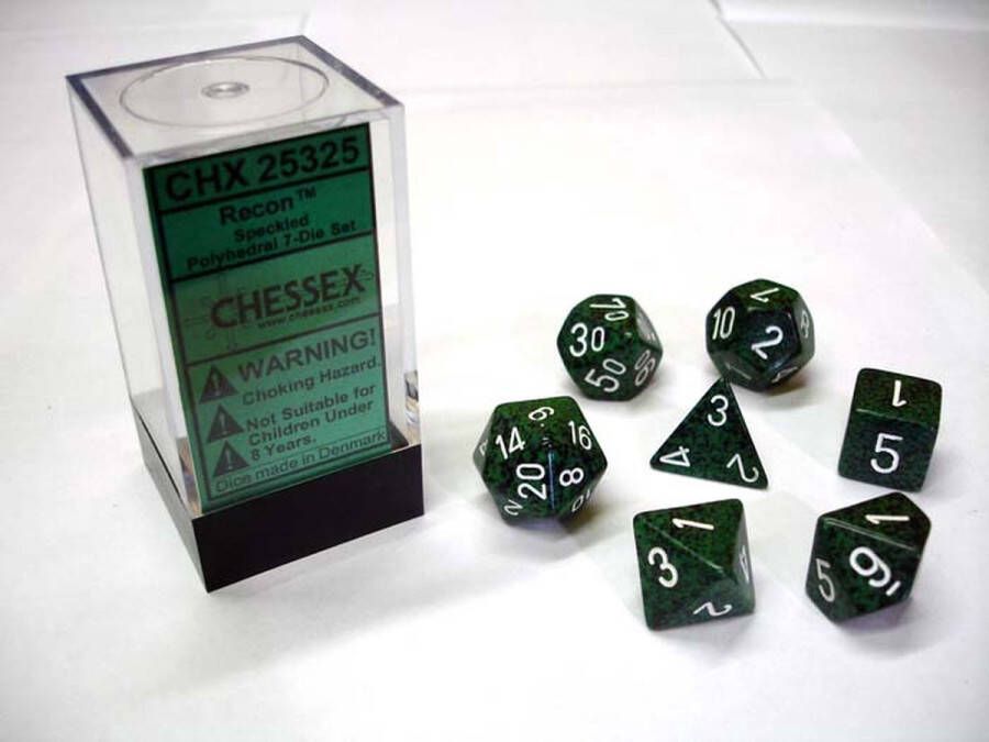 Chessex Recon Speckled Polydice Dobbelsteen Set (7 stuks)