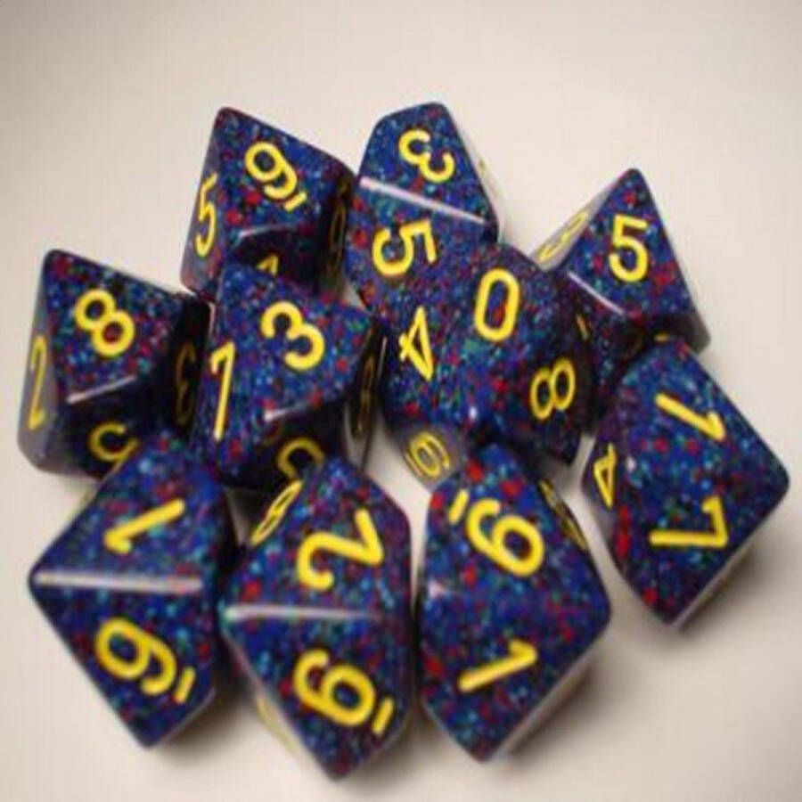 Chessex Twilight Gespikkeld D10 Dobbelsteen Set (10 stuks)