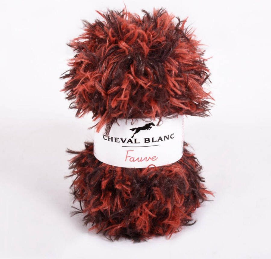 Cheval Blanc dehobbyvlinder Cheval Blanc Fauve 403 gemêleerd rood 50 gram 3 bollen Super zacht harig garen