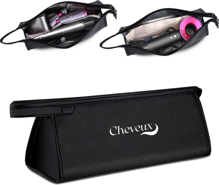 Cheveux Travel Case Geschikt Voor Dyson Airwrap Styler & Multistyler Zwart Reistas Draagbare Opbergtas