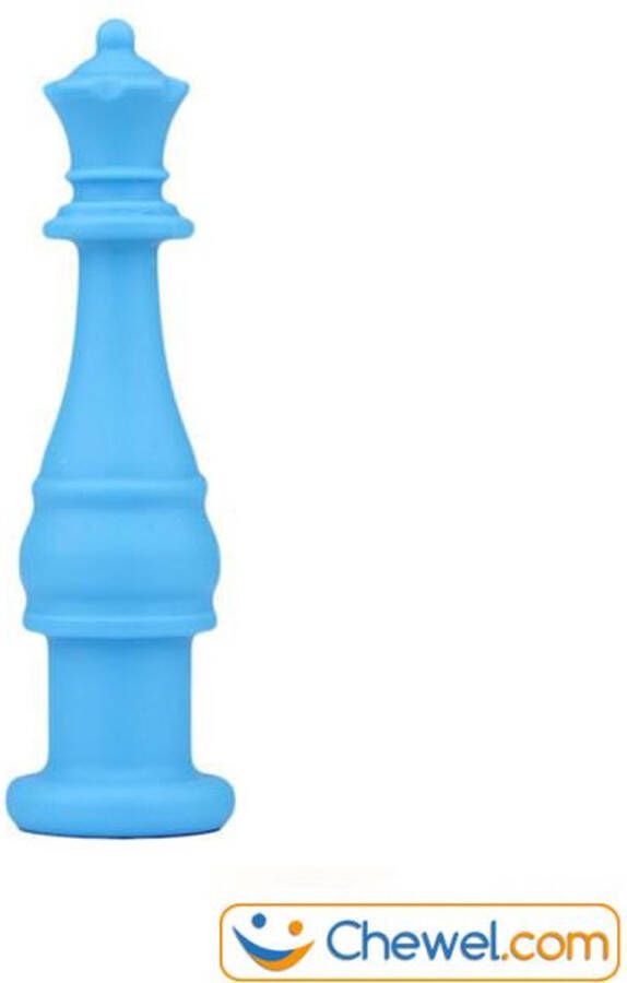 Chewel Pennendop potlooddop kauwdop bijtdop | Schaakstuk | 2 kleuren | Blauw |