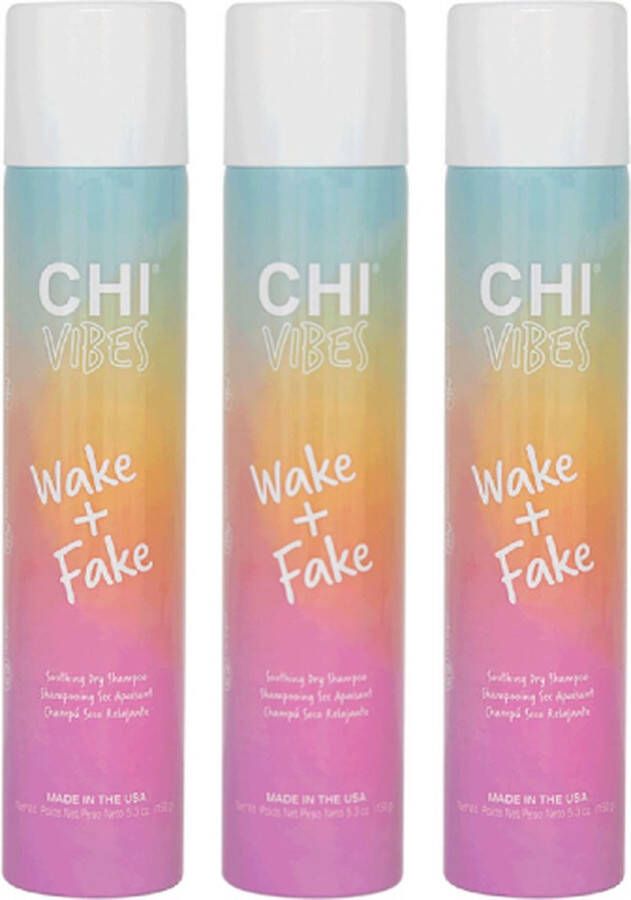 C.H.I CHI Vibes Dry Shampoo Droogshampoo vrouwen Voor Alle haartypes 3 x 150 gr