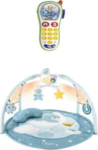 Chicco Bundel Speelkleed Babygym Kleurenplezier Blauw & Rammelaar Baby Fototelefoon
