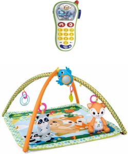Chicco Bundel Speelkleed Magic Forest Relax & Play & Rammelaar Baby Fototelefoon