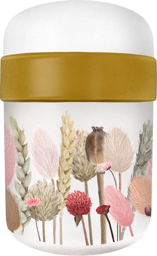 Chic.mic PLA plant bioloco lunchpot met 2 compartimenten 500ml + 200ml Gedroogde bloemen