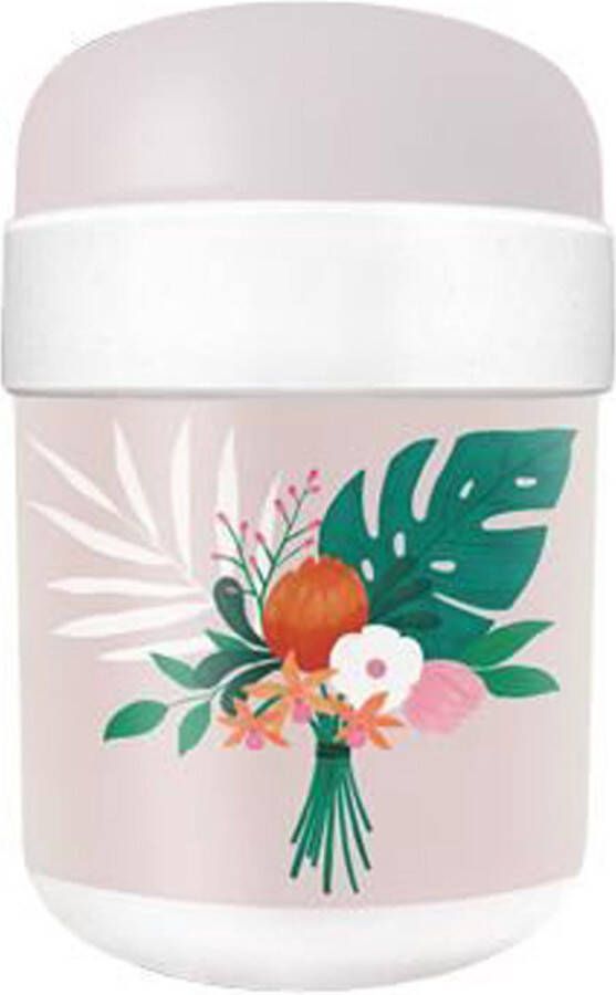 Chic.mic PLA Plant Bioloco Lunchpot Tropische Bloemen 2 compartimenten 500ml + 200ml