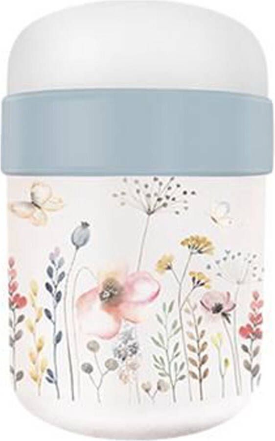 Chic.mic PLA Plant Bioloco Lunchpot Watercolour Flowers 2 compartimenten 500ml + 200ml