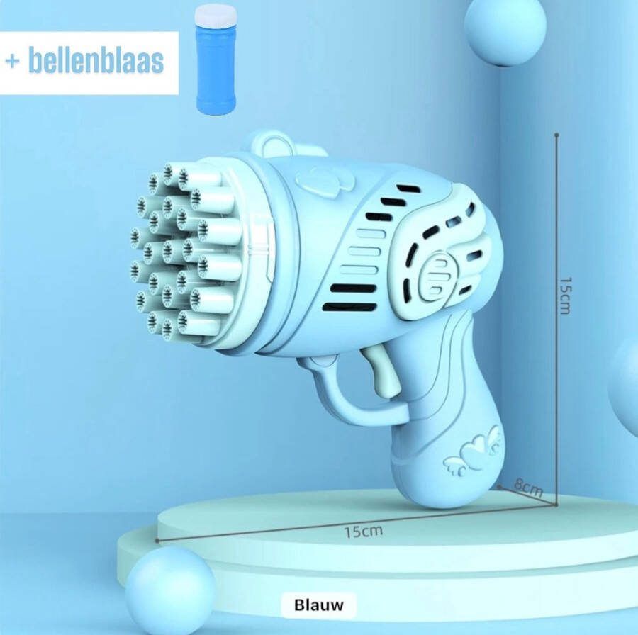 CHICNEST Bellenblaas pistool bubble gun bellenblazer Bellenblaasmachine voor kinderen bellenblaas Blauw