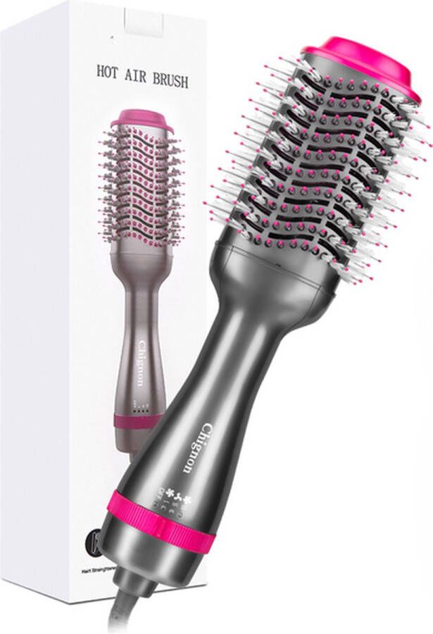 Chicnon Fohnborstel – Fohn – Haar droogborstel – Borstel lang kort krullen style roze grijs