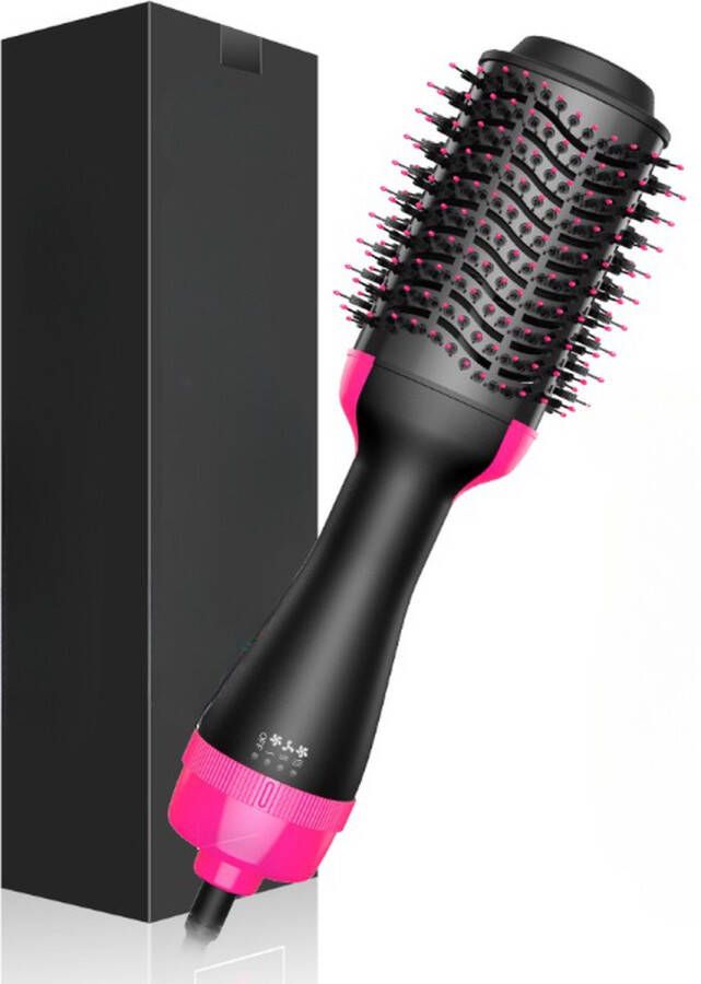 Chicnon Fohnborstel – Fohn – Haar droogborstel – Borstel lang kort krullen style roze zwart