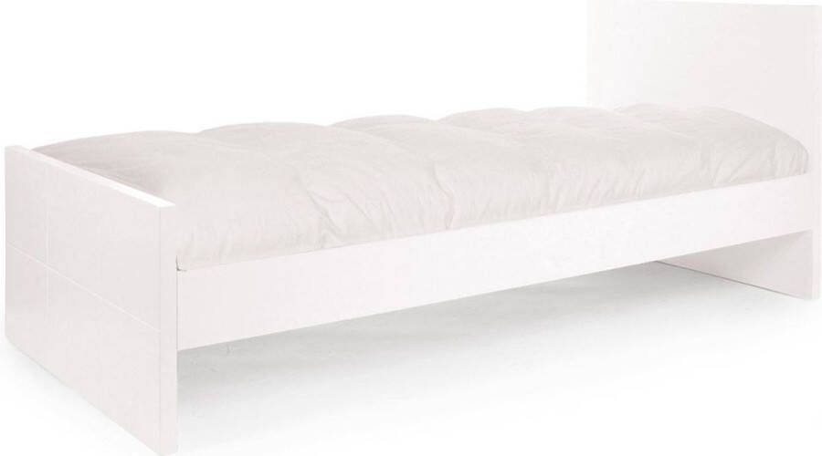Childhome Quadro White Junior Bed 90x200 cm + Lattenbodem