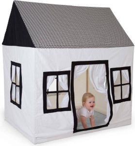 Childhome Groot Speelhuis 125x95x145 Cm Katoen Polyester Zwart Wit