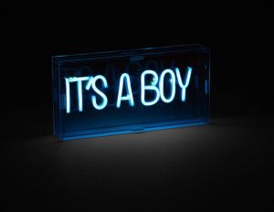 Childhome Neon Verlichting It's A Boy | Lichtblauw Nachtlampen Neon
