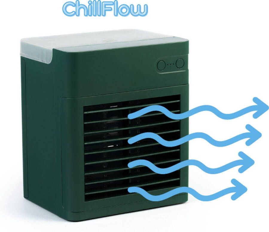 ChillFlow Portable Watergekoelde Airconditioner Legergroen