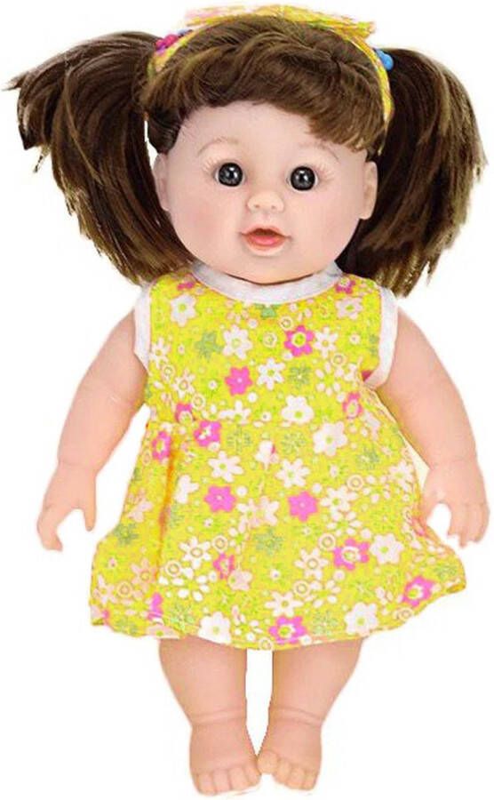 Chimb Pop Babypop Speelgoed pop Baby doll Bloemen outfit Geel