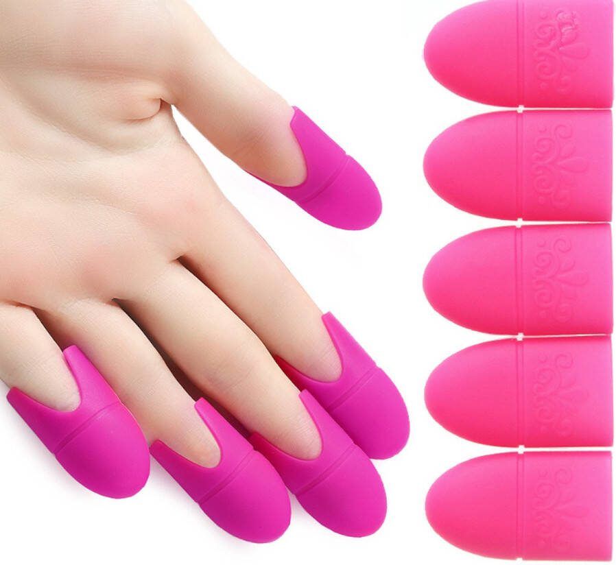 Chiny Nagellak Remover Clips Siliconen- Herbruikbaar- Set van 5 stuks