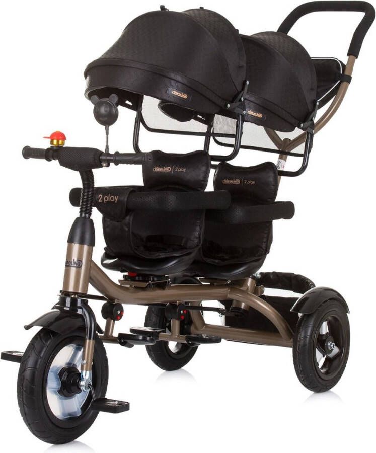 Chipolino 2Play Driewieler Tandem Obsidian Gold