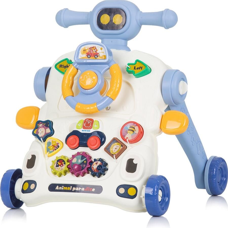 Chipolino Car 3-in-1 Loopwagen Met Speelgoedauto & Muziek Blauw