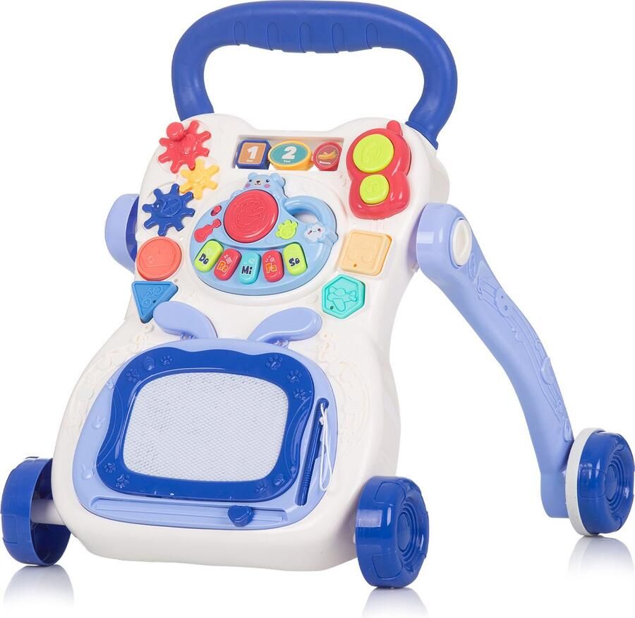 Chipolino Funny Game Loopwagen Met Piano Telefoon & Tekenbord Blauw