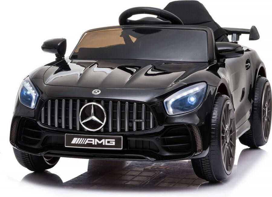 Chipolino Elektrische kinderauto Mercedes GTR AMG Accu Auto voor Kinderen Bluetooth en Afstandbediening 12V Abs banden Zitje Verlichting Zwart