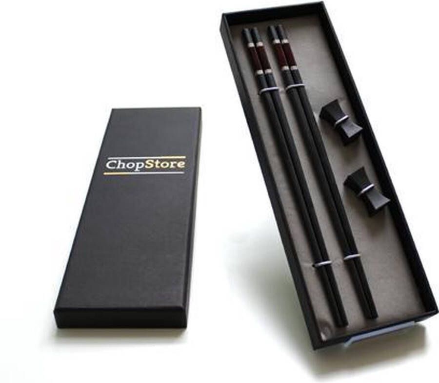 ChopStore Iburi Dark Red chopsticks in luxe cadeauverpakking
