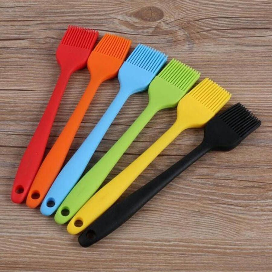 CHPN Bakkwast Siliconen bak kwast Invetkwast Bakken Invetten Koken Siliconen BBQ kwast Blauw 21CM